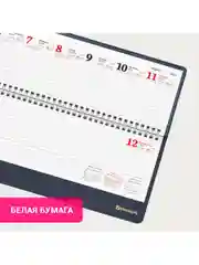 Ежедневник датированный 2025 Brauberg, планинг, планер настольный, 305х140 мм, под кожу