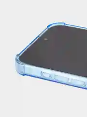 Синий чехол для iPhone 15, 14, Pro, Max, Plus, силиконовый, BROSCORP, противоударный, углы, карман