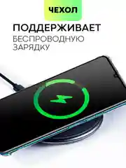 Прозрачный противоударный чехол BROSCORP для Honor X7 силиконовый с защитой камер и карманом для карт