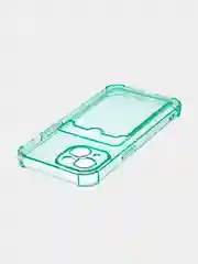 Зеленый чехол для iPhone 15, 14, Pro, Max, Plus, силиконовый, BROSCORP, противоударный, углы, карман