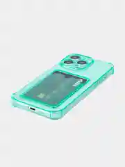 Зеленый чехол для iPhone 15, 14, Pro, Max, Plus, силиконовый, BROSCORP, противоударный, углы, карман