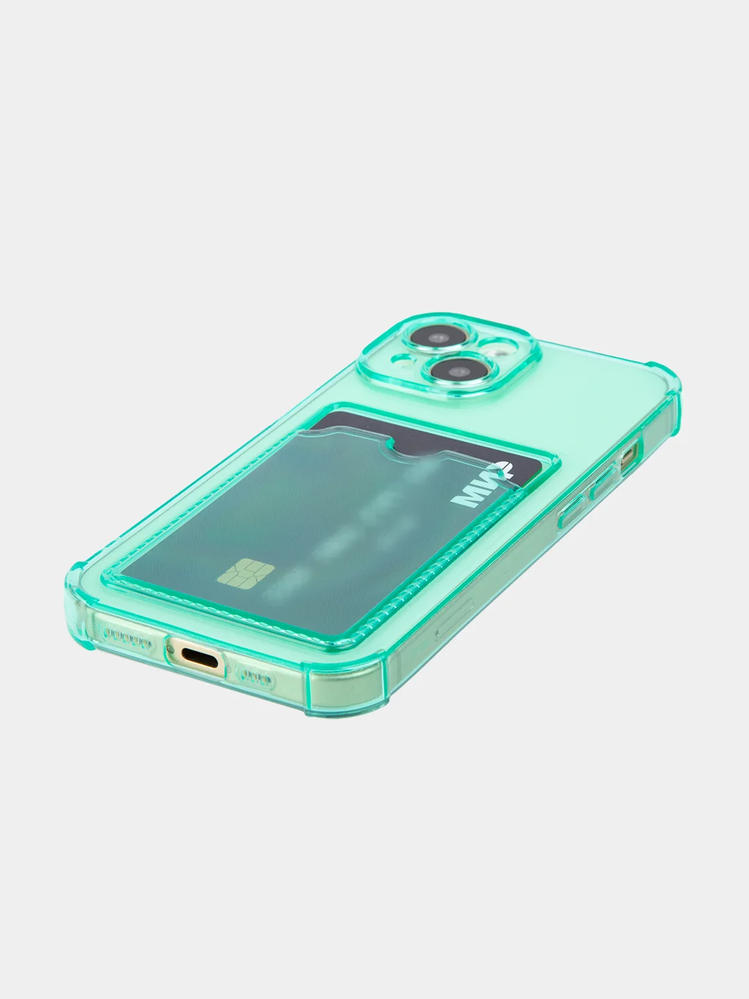 Зеленый чехол для iPhone 15, 14, Pro, Max, Plus, силиконовый, BROSCORP, противоударный, углы, карман