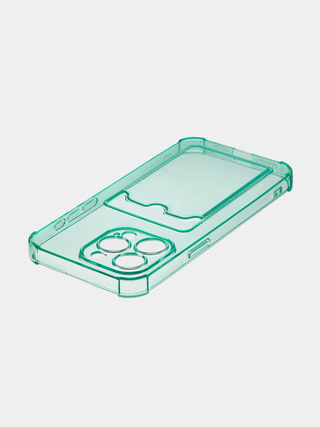 Зеленый чехол для iPhone 15, 14, Pro, Max, Plus, силиконовый, BROSCORP, противоударный, углы, карман
