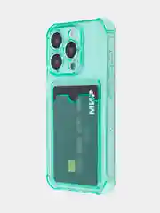 Зеленый чехол для iPhone 15, 14, Pro, Max, Plus, силиконовый, BROSCORP, противоударный, углы, карман