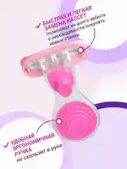 Бритва женская 3 лезвия в футляре компактная, многоразовая, станок для бритья женский