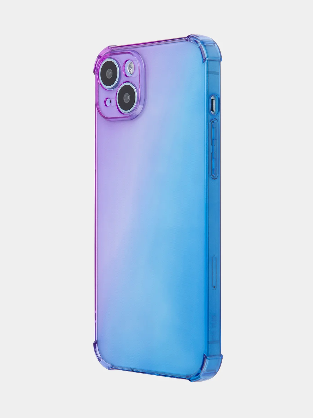 Фиолетовый чехол для iPhone 15, 14, Pro, Max, Plus, силиконовый, BROSCORP, противоударный, углы, карман