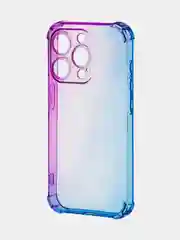 Фиолетовый чехол для iPhone 15, 14, Pro, Max, Plus, силиконовый, BROSCORP, противоударный, углы, карман