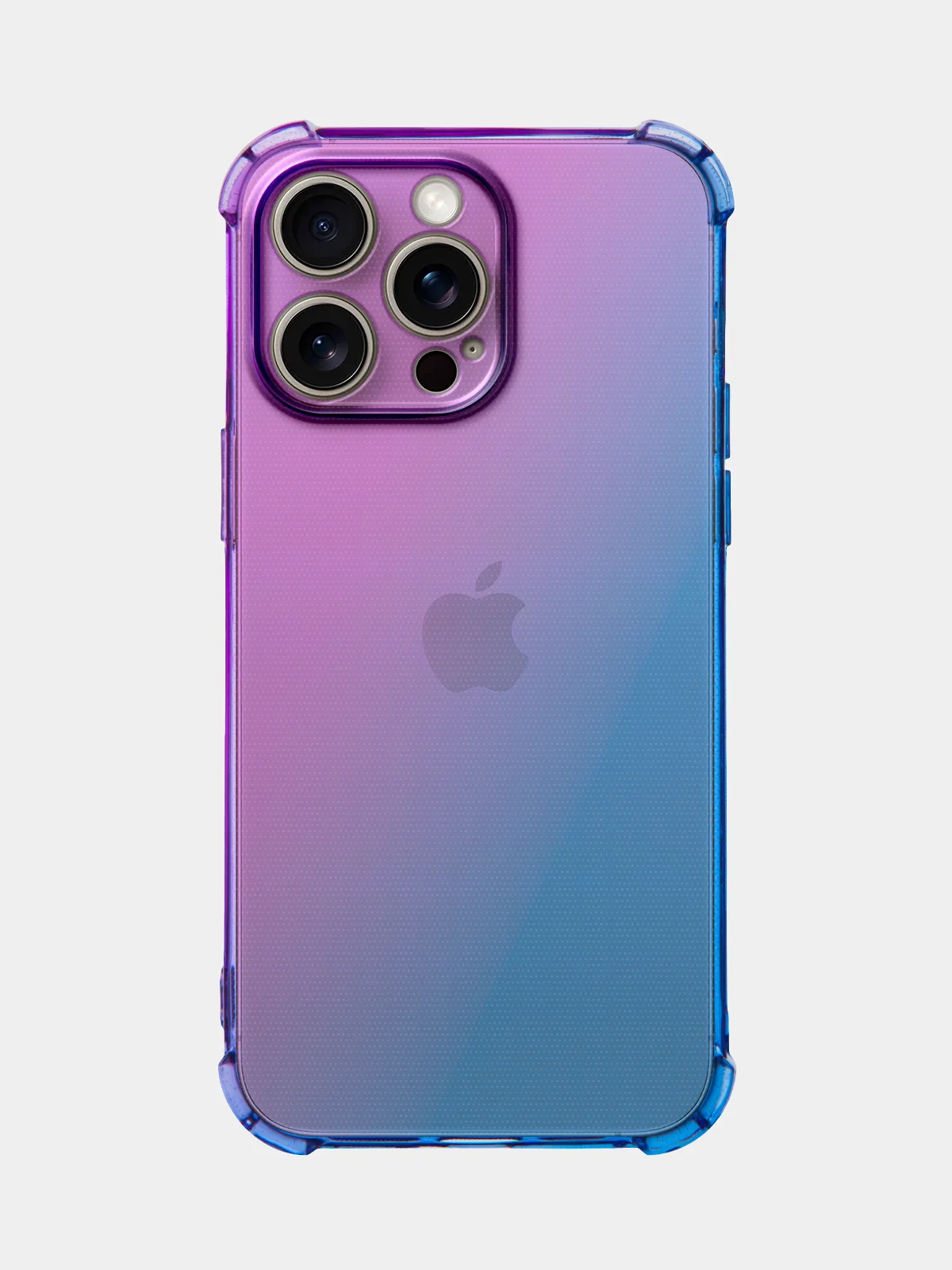 Фиолетовый чехол для iPhone 15, 14, Pro, Max, Plus, силиконовый, BROSCORP, противоударный, углы, карман