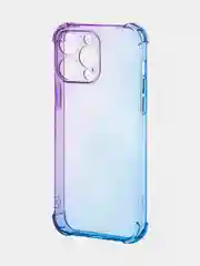 Фиолетовый чехол для iPhone 15, 14, Pro, Max, Plus, силиконовый, BROSCORP, противоударный, углы, карман