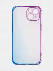 Фиолетовый чехол для iPhone 15, 14, Pro, Max, Plus, силиконовый, BROSCORP, противоударный, углы, карман