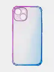 Фиолетовый чехол для iPhone 15, 14, Pro, Max, Plus, силиконовый, BROSCORP, противоударный, углы, карман