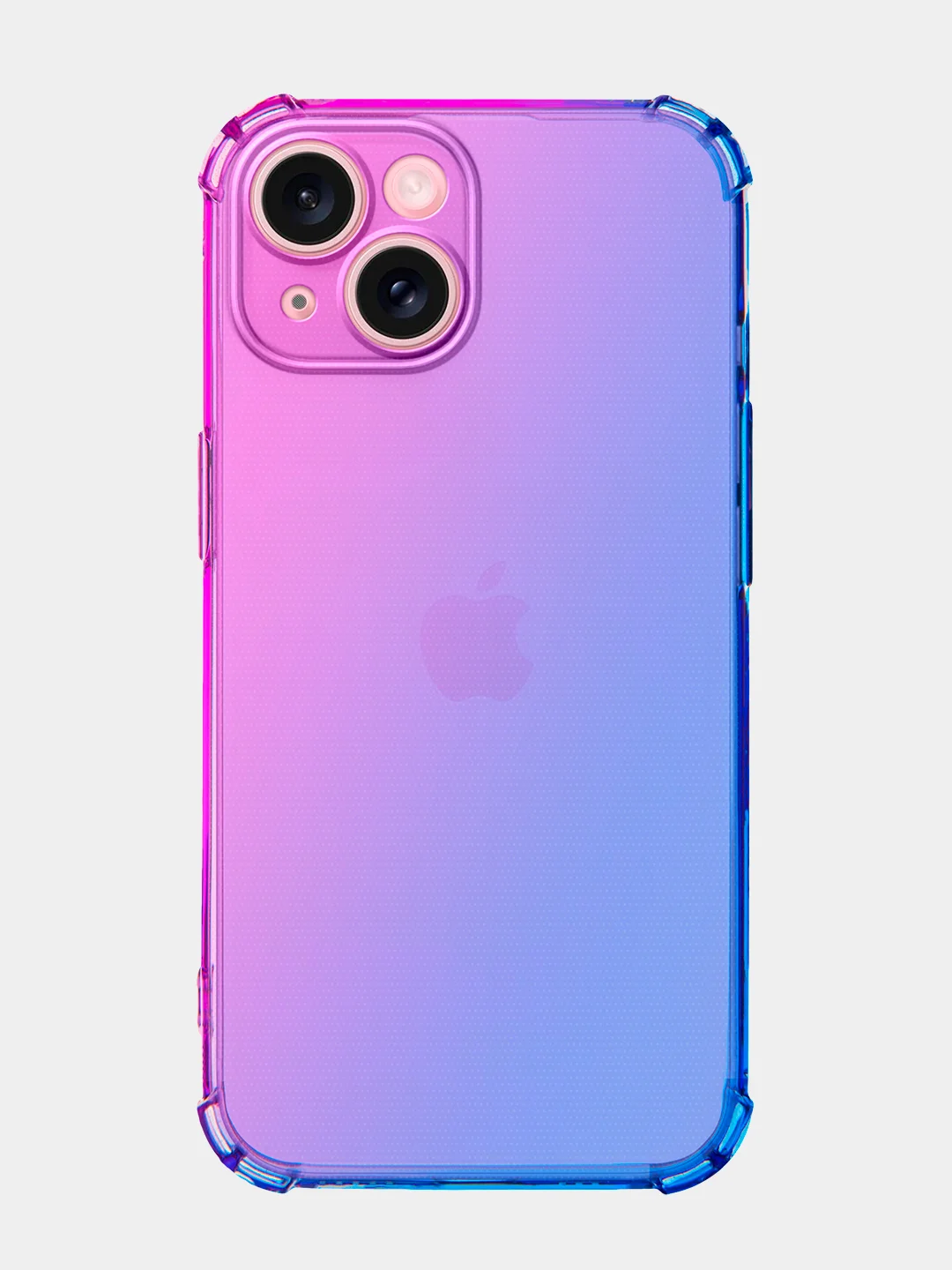 Фиолетовый чехол для iPhone 15, 14, Pro, Max, Plus, силиконовый, BROSCORP, противоударный, углы, карман