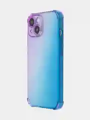 Фиолетовый чехол для iPhone 15, 14, Pro, Max, Plus, силиконовый, BROSCORP, противоударный, углы, карман