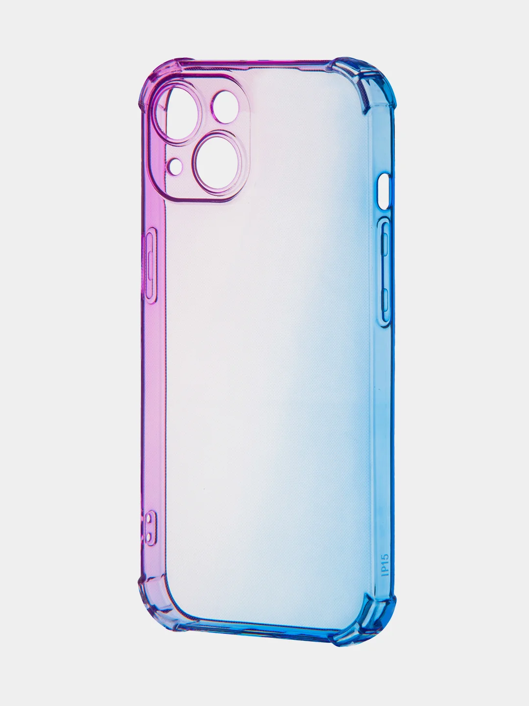 Фиолетовый чехол для iPhone 15, 14, Pro, Max, Plus, силиконовый, BROSCORP, противоударный, углы, карман