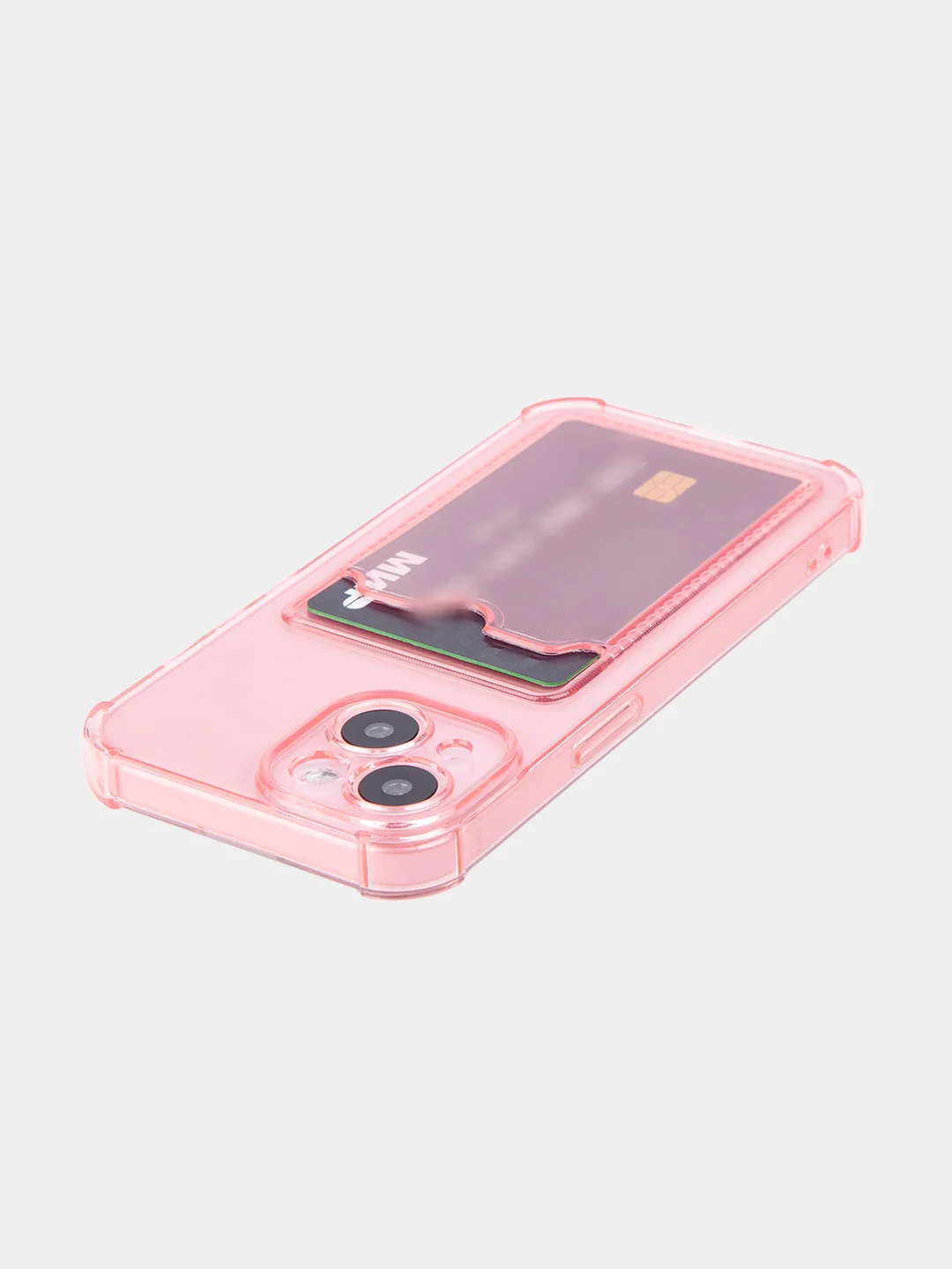 Красный чехол для iPhone 15, 14, Pro, Max, Plus, силиконовый, BROSCORP, противоударный, углы, карман