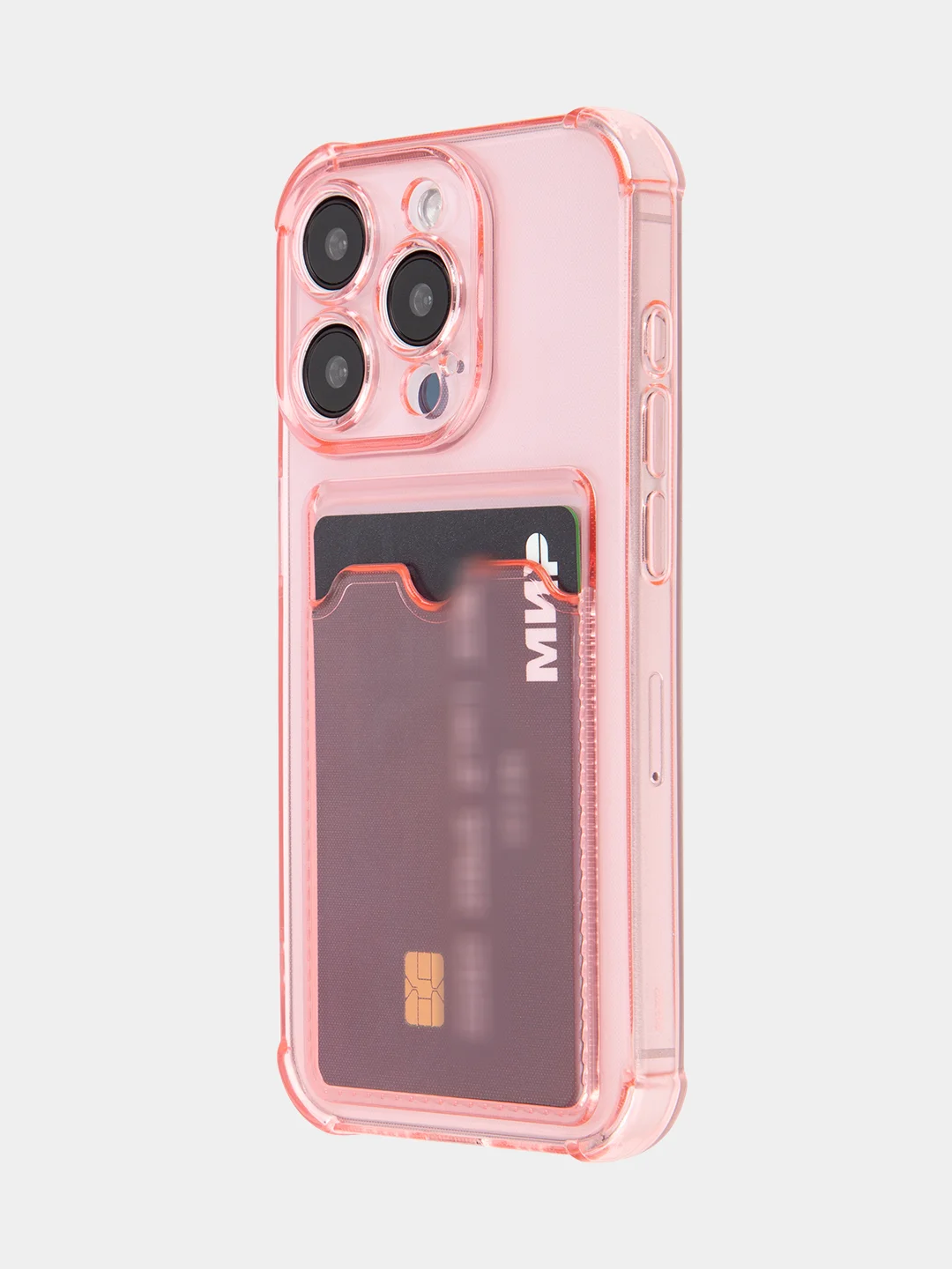 Красный чехол для iPhone 15, 14, Pro, Max, Plus, силиконовый, BROSCORP, противоударный, углы, карман
