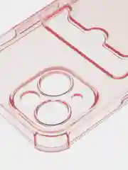 Красный чехол для iPhone 15, 14, Pro, Max, Plus, силиконовый, BROSCORP, противоударный, углы, карман