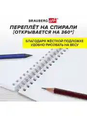 Блокнот Скетчбук для рисования белая бумага 100 г/м2, 140х201 мм 60 листов Brauberg 115061