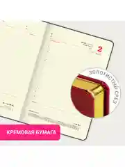 Ежедневник датированный 2025 Brauberg, планер планинг записная книжка А5, под кожу