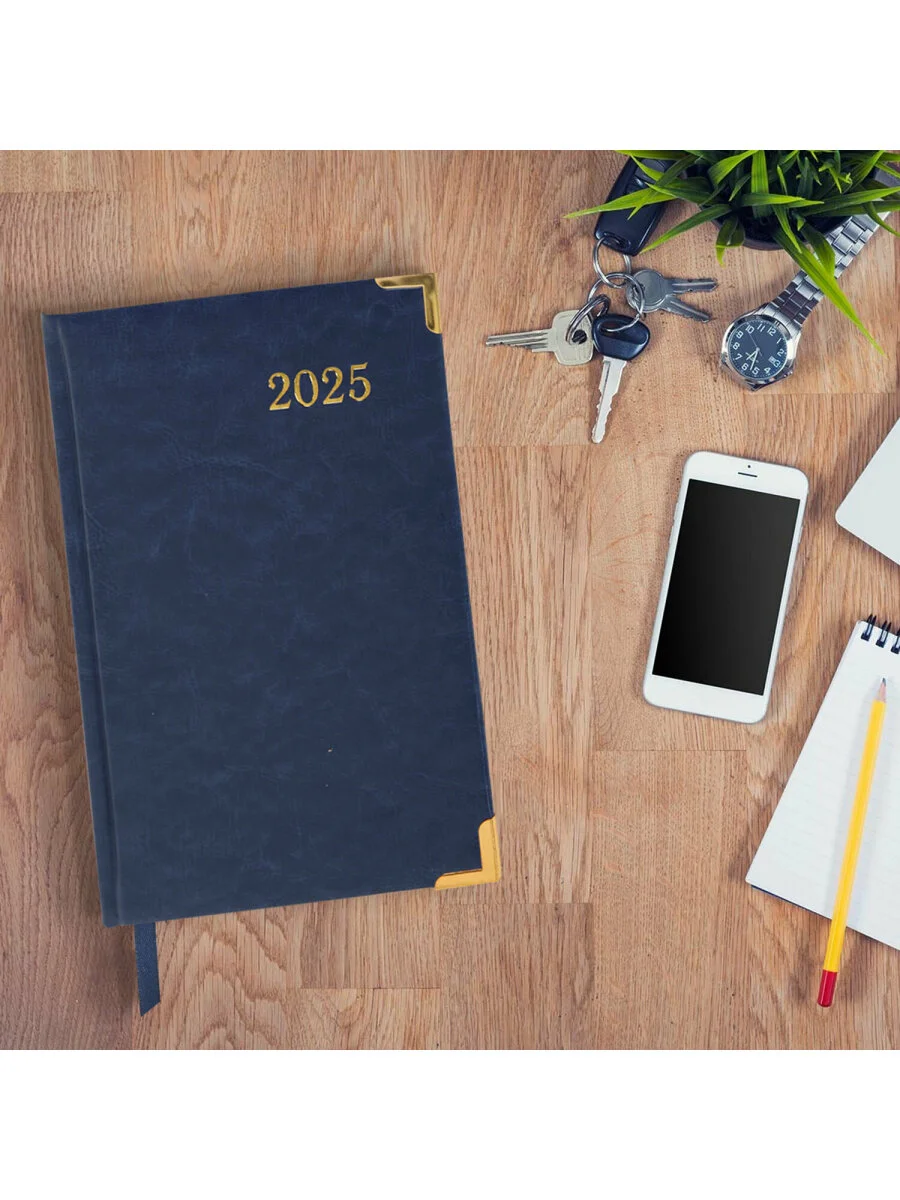 Ежедневник датированный 2025 Brauberg, планер планинг записная книжка А5, под кожу