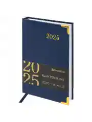 Ежедневник датированный 2025 Brauberg, планер планинг записная книжка А5, под кожу