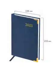 Ежедневник датированный 2025 Brauberg, планер планинг записная книжка А5, под кожу