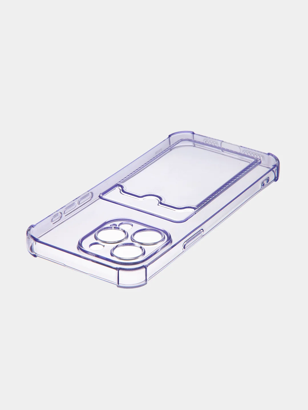 Аметистовый чехол для iPhone 15, 14, Pro, Max, Plus, силиконовый, BROSCORP, противоударный, углы, карман
