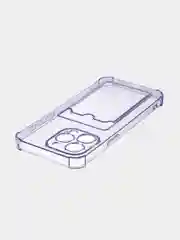Аметистовый чехол для iPhone 15, 14, Pro, Max, Plus, силиконовый, BROSCORP, противоударный, углы, карман