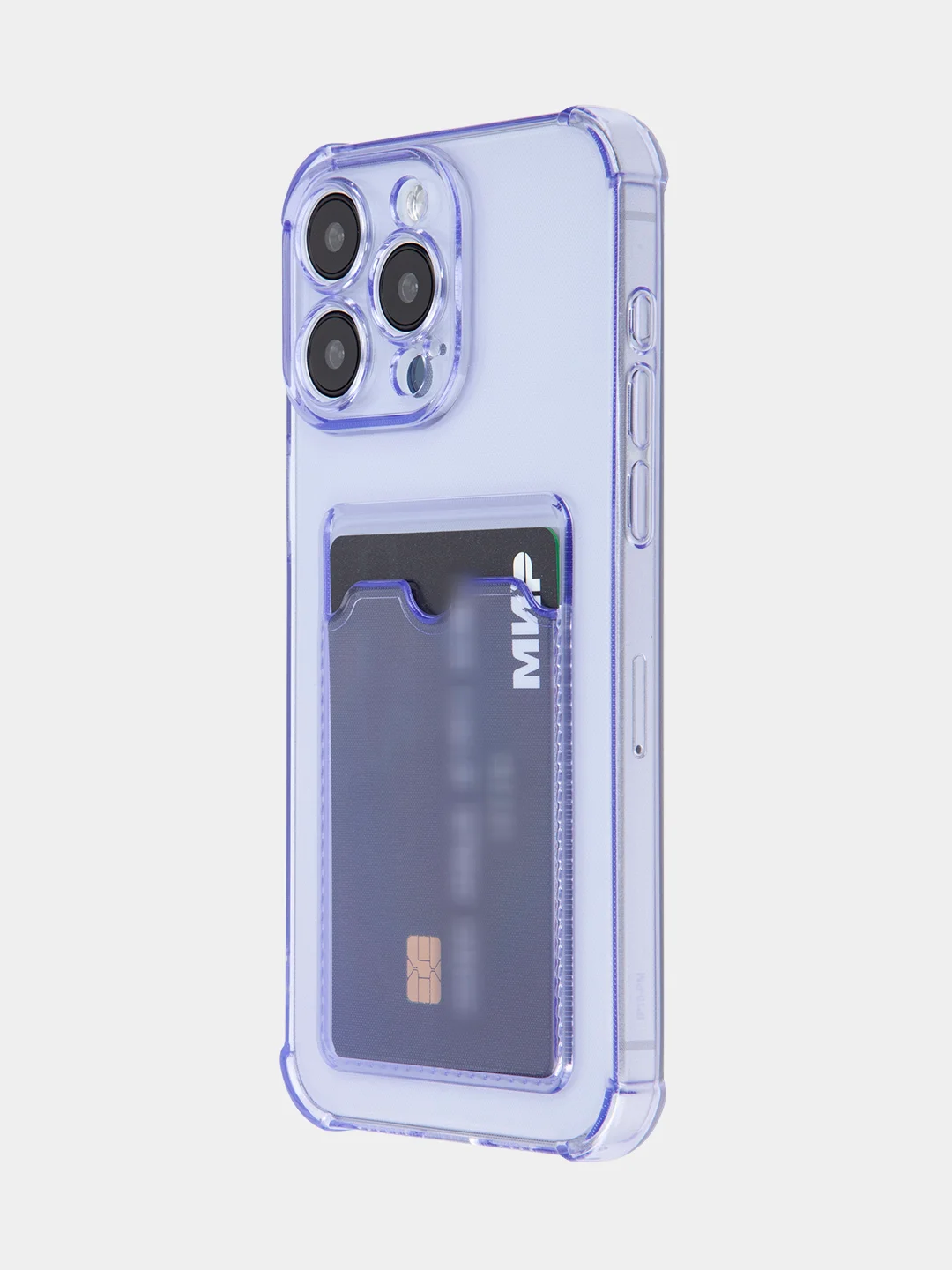 Аметистовый чехол для iPhone 15, 14, Pro, Max, Plus, силиконовый, BROSCORP, противоударный, углы, карман