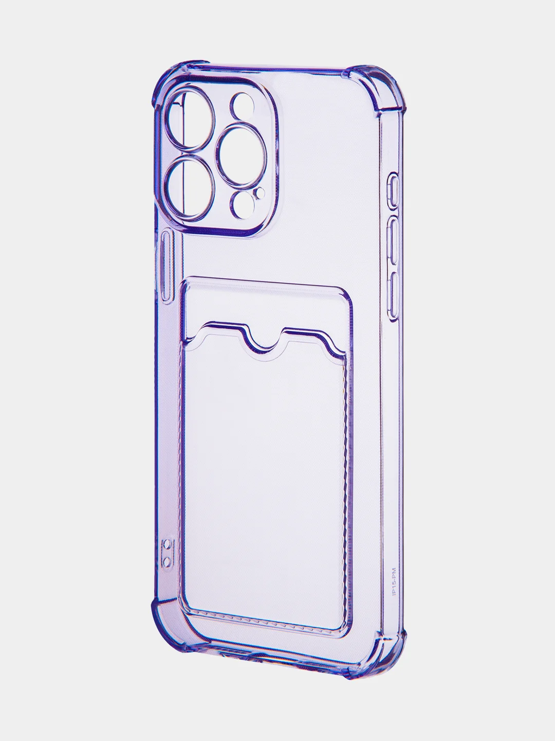 Аметистовый чехол для iPhone 15, 14, Pro, Max, Plus, силиконовый, BROSCORP, противоударный, углы, карман
