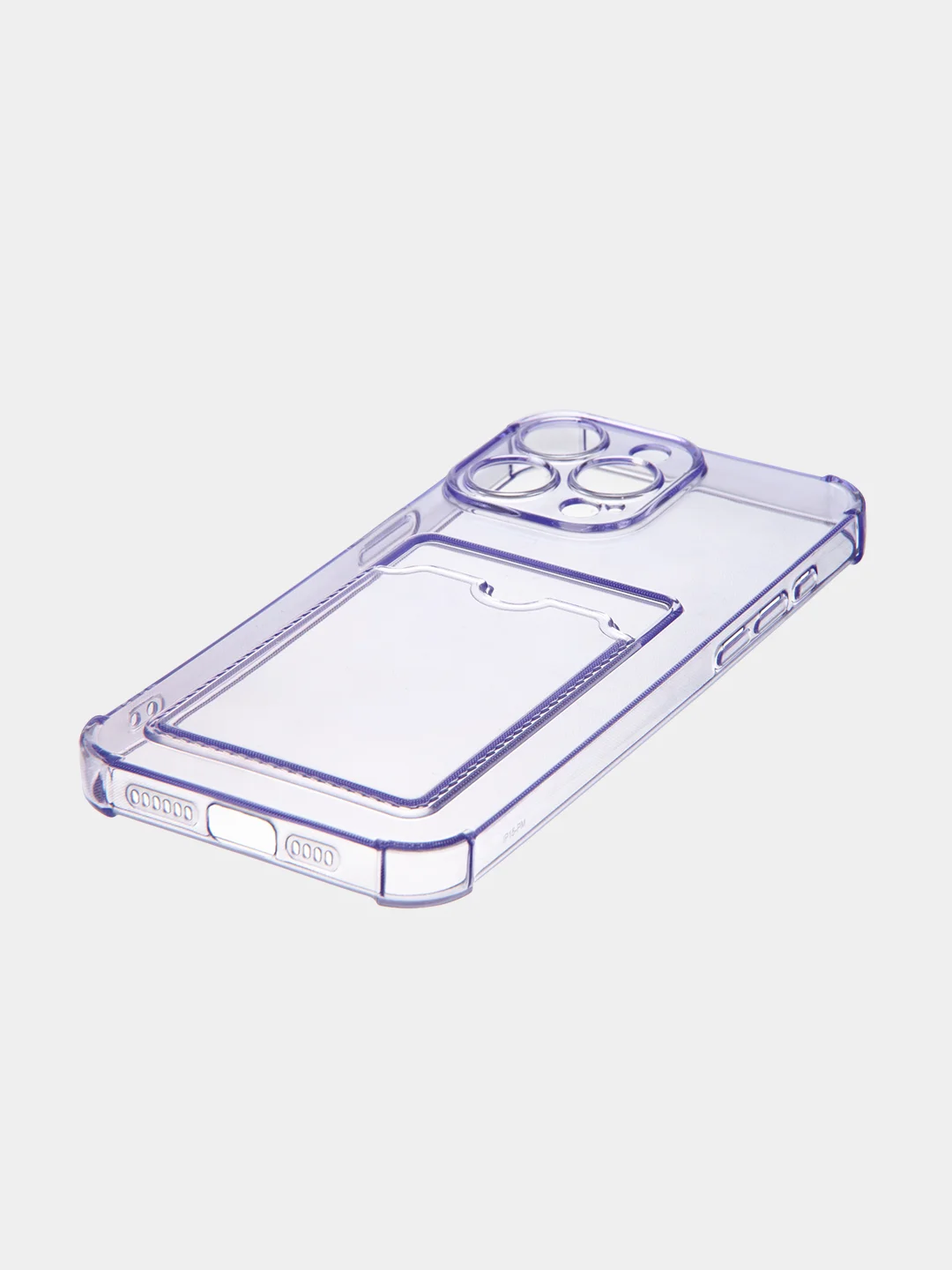 Аметистовый чехол для iPhone 15, 14, Pro, Max, Plus, силиконовый, BROSCORP, противоударный, углы, карман