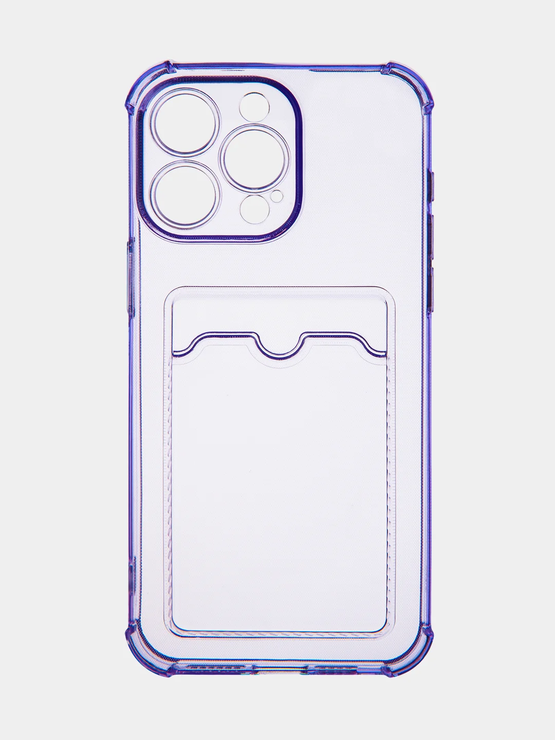 Аметистовый чехол для iPhone 15, 14, Pro, Max, Plus, силиконовый, BROSCORP, противоударный, углы, карман