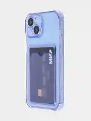 Аметистовый чехол для iPhone 15, 14, Pro, Max, Plus, силиконовый, BROSCORP, противоударный, углы, карман