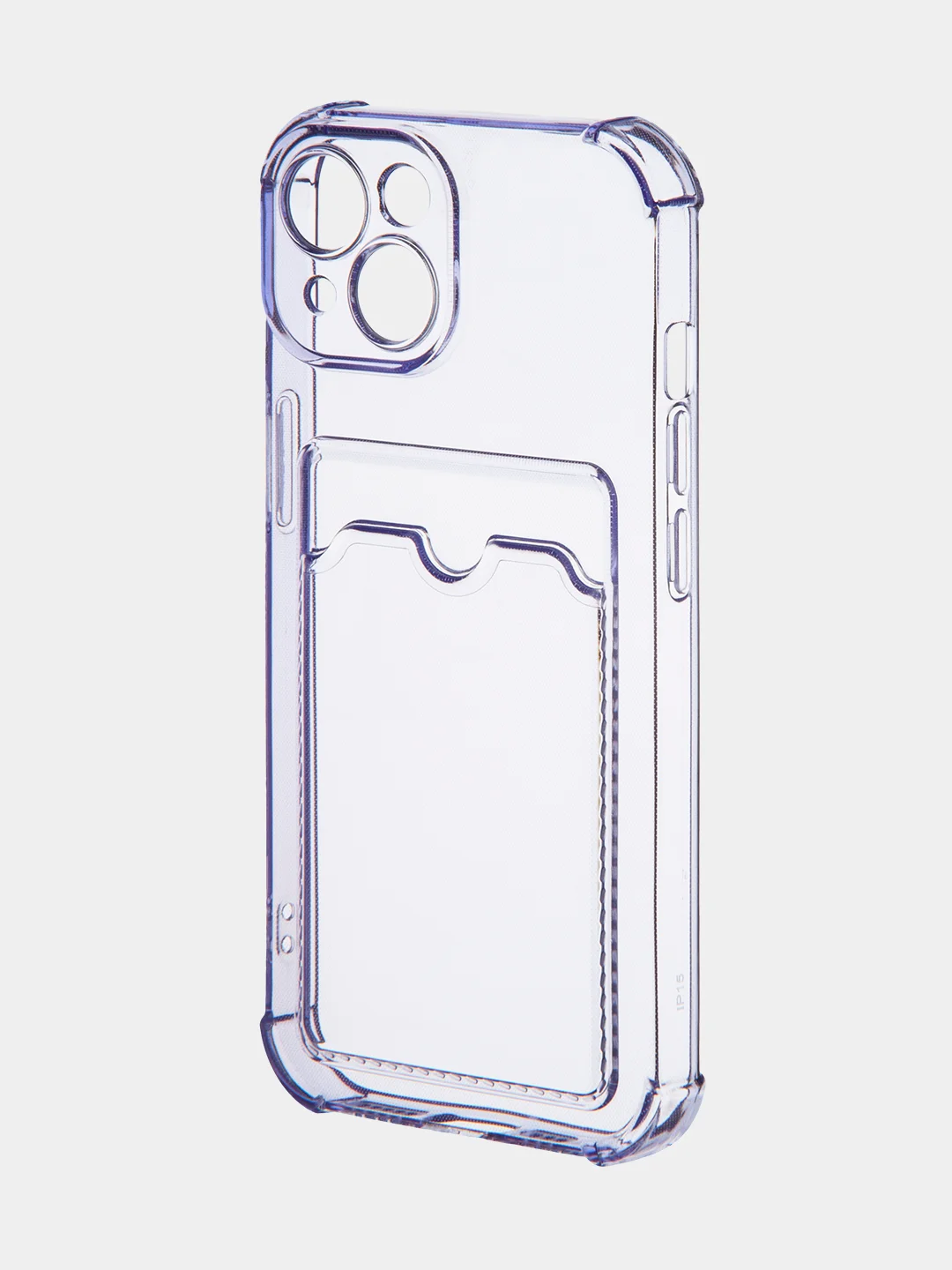 Аметистовый чехол для iPhone 15, 14, Pro, Max, Plus, силиконовый, BROSCORP, противоударный, углы, карман