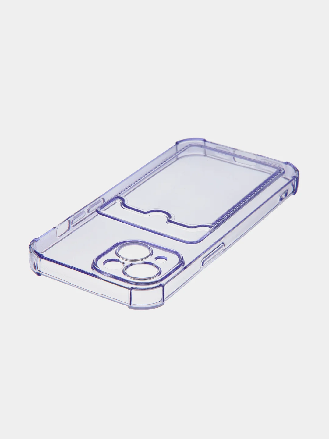 Аметистовый чехол для iPhone 15, 14, Pro, Max, Plus, силиконовый, BROSCORP, противоударный, углы, карман