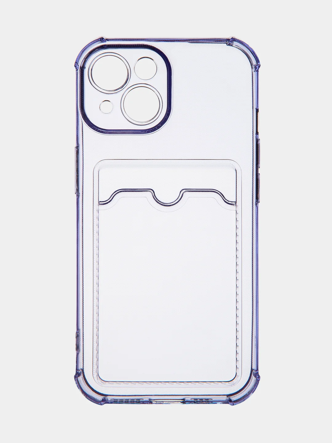 Аметистовый чехол для iPhone 15, 14, Pro, Max, Plus, силиконовый, BROSCORP, противоударный, углы, карман