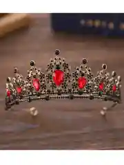 Бордовый диадема, Корона со стразами на голову, корона для девочки
