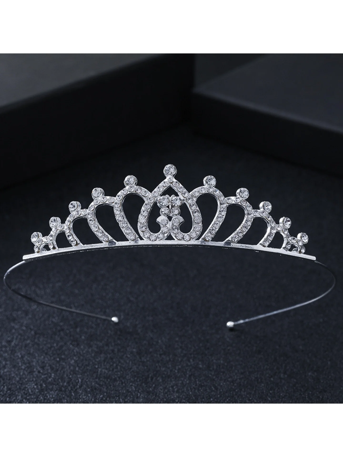 Серый диадема, Корона со стразами на голову, корона для девочки