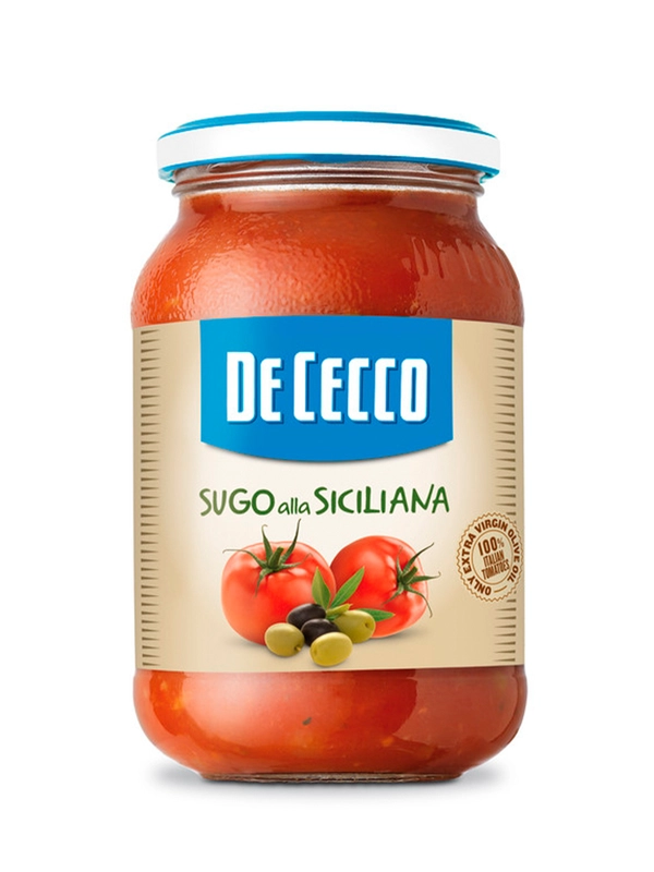 Соус томатный De Cecco Сицилиана с оливками, 400г