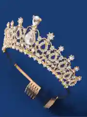 Сиреневый диадема, Корона со стразами на голову, корона для девочки