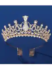 Сиреневый диадема, Корона со стразами на голову, корона для девочки