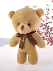Коричневый мягкая игрушка - брелок, подвеска кошка, зайчик, котёнок на сумку, рюкзак, портфель