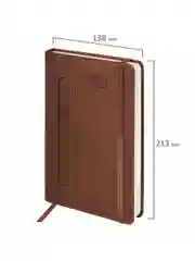 Ежедневник датированный 2025 Brauberg, планер планинг записная книжка А5, под кожу