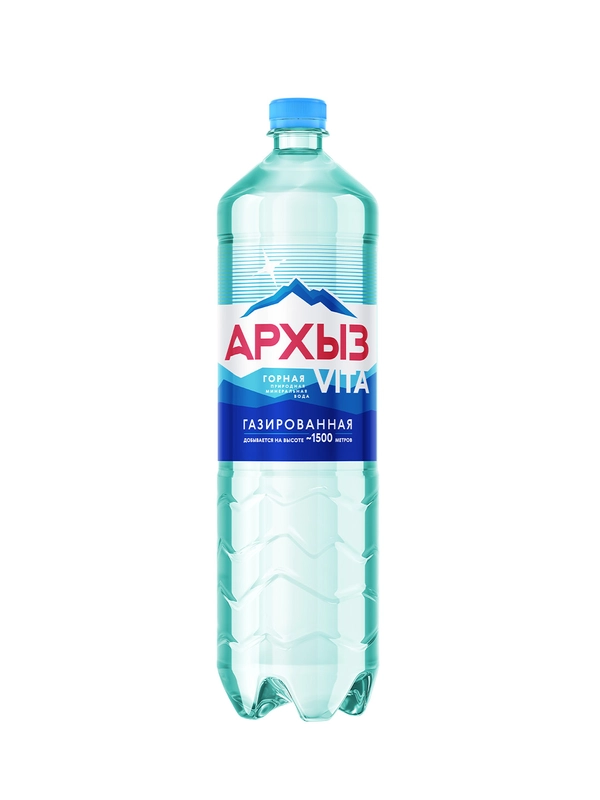 Архыз Vita минеральная природная вода 1,5л ПЭТ газированная