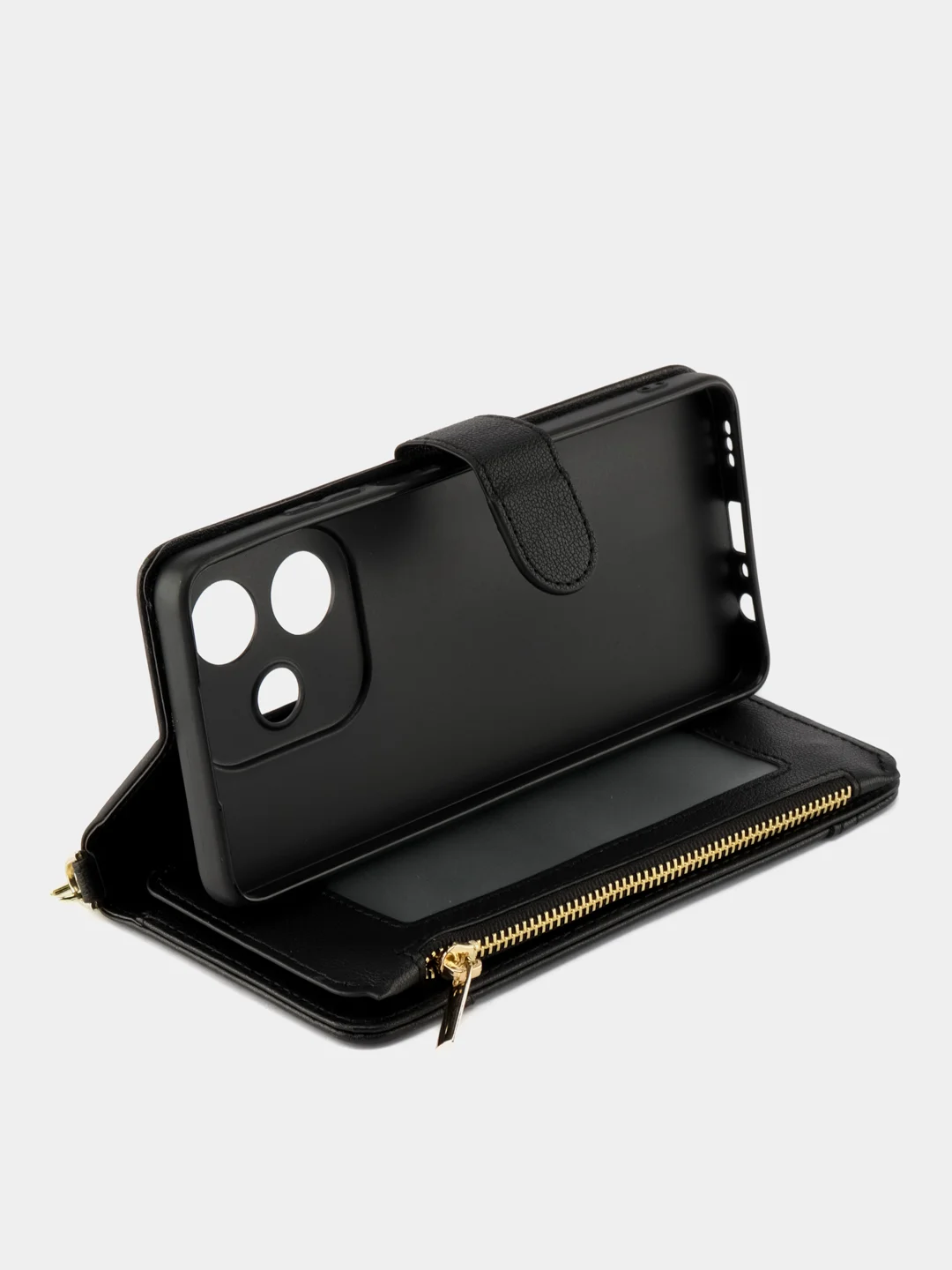 Черный чехол-книжка Oppo A3 / A3x кошелек с магнитом (Оппо А3х А3 икс)