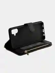 Черный чехол-книжка Samsung Galaxy A06 кошелек с магнитом (Самсунг Галакси А06)