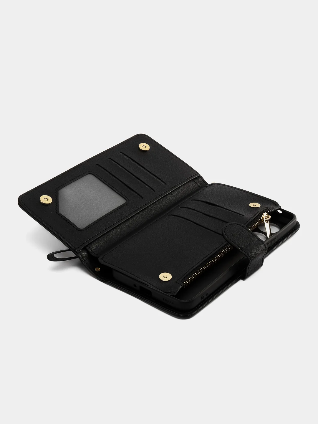 Черный чехол-книжка Xiaomi 14T Pro кошелек с магнитом (Сяоми Редми 14Т Про)