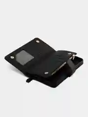 Черный чехол-книжка Tecno Spark 30C кошелек с магнитом (Техно Спарк 30с)