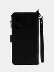 Черный чехол-книжка Infinix Hot 40i кошелек с магнитом (Инфиникс Хот 40и)