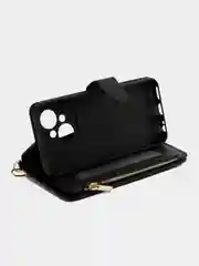 Черный чехол-книжка Tecno Spark Go 1 / Go 2025  / Pop 9 кошелек с магнитом (Техно Спарк Го)